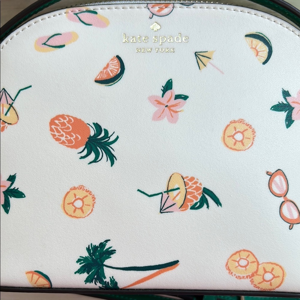 NWT Kate Spade Tropical Pineapple Print Crossbody Dome Bag Hawaii Pool Party - Picture 3 of 6